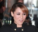 Chimène Badi arrive sur le plateau de Champs-Elysées, le mardi 22 novembre 2011 à Paris.