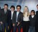 Zach Mills, Riley Griffiths, Joel Courtney, J.J. Abrams, Elle Fanning, Ryan Lee, Gabriel Basso au lancement du DVD de Super 8 à Beverly Hills le 22 novembre 2011