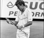 Mats Wilander lors de la finale de Roland Garros en 1983