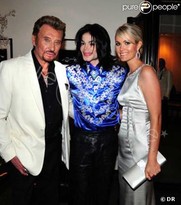Johnny Hallyday,Michael Jackson et Laeticia Hallyday
