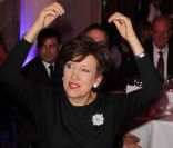 Roselyne Bachelot lors du dîner de charité pour Action contre la Faim, à l'hôtel Pullman à Paris, le 29 novembre 2011
