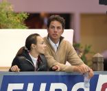 Martina Hingis et son mari Thibault lors de la 3e édition des Gucci Masters, le 1er décembre 2011, à Villepinte.