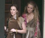 Blake Lively et Leighton Meester sur le tournage de Gossip Girl
