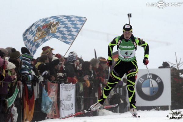 Anaïs Bescond le 11 décembre 2011 à Hochfilzen en Autriche lors du relais 4x6 km