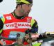 Simon Fourcade le 11 décembre 2011 à Hochfilzen en Autriche lors du relais 4x7,5 km 