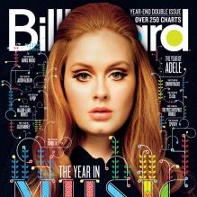 Adele - en couverture du magazine <em>Billboard</em> - décembre 2011.