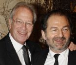 Denis Olivennes et Bernard Murat lors de la générale de la pièce Quadrille, au Théâtre Édouard VII à Paris, le 12 décembre 2011
