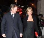 Michèle Laroque et François Baroin à l\'espace Cambon à Paris pour le mariage de Jean-François Copé et Nadia d\'Alincourt, le 3 décembre 2011.