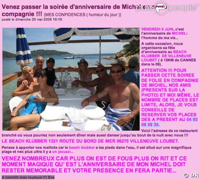 Capture d'écran du blog officiel d'Eve Angeli