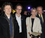 Michel Gondry, Eric Garandeau, Mélanie Laurent et Frederic Mitterrand à l'ouverture du festival Le jour le plus court, à Paris, le 20 décembre 2011.