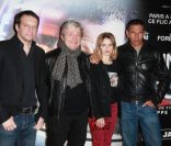 Samuel Le Bihan, Philippe Lefebvre, Sara Forestier et Roschdy Zem lors de l'avant-première du film Une nuit à Paris le 2 janvier 2012