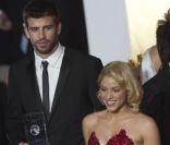 Shakira et Gerard Piqué le 9 janvier 2012 à Zurich lors de la cérémonie du Ballon d'Or