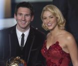Shakira et Lionel Messi le 9 janvier 2012 à Zurich lors de la cérémonie du Ballon d'Or