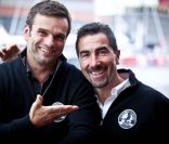 Luc Alphand à quelques heures d\'embarquer pour sa première Transat Jacques Vabre avec Marc Thiercelin, fin octobre 2011.