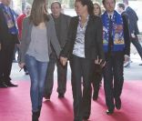 Son Altesse Stéphanie de Monaco et sa fille Pauline Ducruet sont arrivées main dans la main au chapiteau  Fontvieille, dimanche 22 janvier 2012, pour la  quatrième soirée de spectacle du 36e Festival international du cirque de  Monte-Carlo.