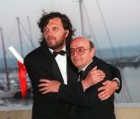 Theo Angelopoulos et Emir Kusturica en 1995 au festival de Cannes 