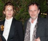 Virginie Couperie et Charles Berling au Dîner de la mode pour le Sida au Pavillon d'Armenonville à Paris, le 26 janvier 2012.