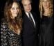 Vanessa Paradis, Frédéric Miterrand et Sandrine Kiberlain au Dîner de la mode pour le Sida au Pavillon d'Armenonville à Paris, le 26 janvier 2012.