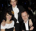 Marina Hands, Virginie Couperie et Charles Berling au Dîner de la mode pour le Sida au Pavillon d'Armenonville à Paris, le 26 janvier 2012.