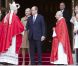 Le prince Albert et la princesse Charlene de Monaco assistaient dans la matinée du 27 janvier 2012 à la messe pontificale donnée par Mgr Bernard Barsi en l'honneur de Sainte Dévote, en la cathédrale Saint-Nicolas.