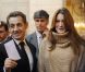 Carla Bruni et son époux Nicolas Sarkozy lors du Noël de L'Elysée, fin 2011. 