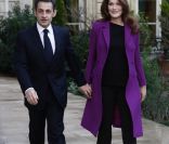Carla Bruni et son époux Nicolas Sarkozy le 26 janvier 2012. 