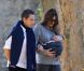 Carla Bruni et Nicolas Sarkozy se promènent avec Giulia, le 31 octobre, à la Lanterne.