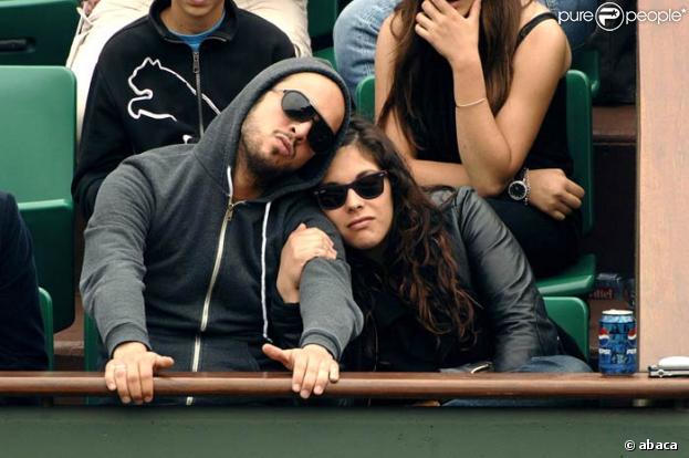 Alysson Paradis et son compagnon à Roland Garros, le 31/05/08