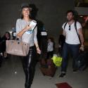 Alessandra Ambrosio, enceinte, fatiguée et souriante avec Jamie et sa fille Anja