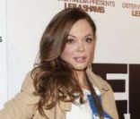 Rose McGowan pose sur le tapis rouge de la soirée Leila Shams lors de la Fashion Week à New York, le 9 février 2012