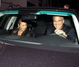 George Clooney et Stacey Keibler après un dîner en amoureux à Los Angeles, le 8 février 2012