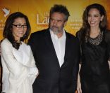 Michelle Yoeh, Luc Besson et Angelina Jolie lors de l\'avant-première de The Lady à Berlin le 12 février 2012