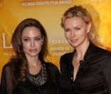 Angelina Jolie et Veronica Ferres lors de l\'avant-première de The Lady à Berlin le 12 février 2012