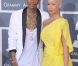 Amber Rose et Wiz Khalifa sur le tapis rouge de la cérémonie des 54e Grammy Awards au Staples Center de Los Angeles le 12 février 2012. Les stars étaient nombreuses à être venues accompagnées pour la grand-messe des récompenses musicales américaines.