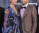 Caleb Followill et sa femme Lily Aldridge, enceinte, sur le tapis rouge  de la cérémonie des 54e Grammy Awards au Staples Center de Los Angeles  le 12 février 2012. Les stars étaient nombreuses à être venues  accompagnées pour la grand-messe des récompenses musicales américaines.