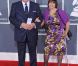 Mitch et Janis Winehouse sur le tapis rouge de la cérémonie des 54e Grammy Awards au Staples Center de Los Angeles le 12 février 2012. Les stars étaient nombreuses à être venues accompagnées pour la grand-messe des récompenses musicales américaines.
