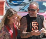 Christian Audigier et sa douce Nathalie Sorensen à Rio le 10 février 2012