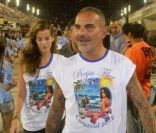 Christian Audigier et sa douce Nathalie Sorensen à Rio le 10 février 2012