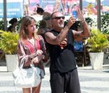 Christian Audigier et sa douce Nathalie Sorensen jouent les touristes à Rio le 10 février 2012