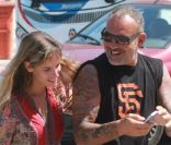 Christian Audigier et sa douce Nathalie Sorensen à Rio le 10 février 2012