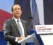 François Hollande en meeting au Zénith de Rouen, sa ville natale, le 15 février 2012.