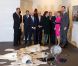 La princesse Letizia et le prince Felipe d'Espagne inauguraient le 16 février 2012 le 31e Salon de l'art contemporain de Madrid, ARCOmadrid.