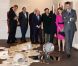 La princesse Letizia et le prince Felipe d'Espagne inauguraient le 16 février 2012 le 31e Salon de l'art contemporain de Madrid, ARCOmadrid.