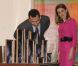 La princesse Letizia et le prince Felipe d'Espagne inauguraient le 16 février 2012 le 31e Salon de l'art contemporain de Madrid, ARCOmadrid.
