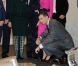La princesse Letizia et le prince Felipe d'Espagne inauguraient le 16 février 2012 le 31e Salon de l'art contemporain de Madrid, ARCOmadrid.