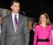 La princesse Letizia et le prince Felipe d'Espagne inauguraient le 16 février 2012 le 31e Salon de l'art contemporain de Madrid, ARCOmadrid.