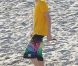 Justin Bieber sur une plage de Malibu, le vendredi 17 février 2012.