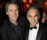 Antoine de Caunes et Alain Terzian lors de l\'after-party de la 37ème cérémonie des César au Fouquet\'s, le 24 février 2012<br />