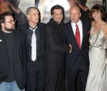 Kevin Smith, Timothy Olyphant, Len Wiseman, Bruce Willis, Mary Elizabeth Winstead et Justin Long, en juin 2007 à New York.
