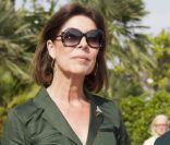 Caroline de Monaco, toujours ravissante, visite le salon Rêveries sur les jardins, à Monaco. Samedi 5 mai 2012